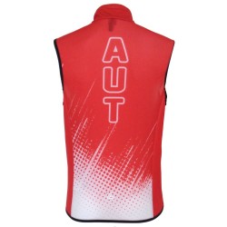 Löffler Menns Vest Team Austria Windshell rød-hvit